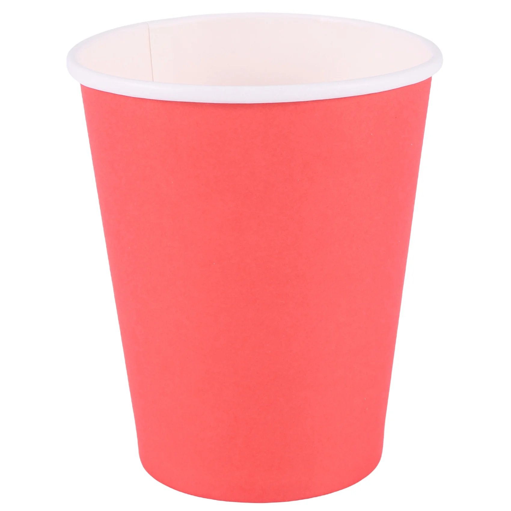 AT43-20 Paper Cups (9Oz) - Plain Solid Colours Birthday Party Tableware Catering(Red)