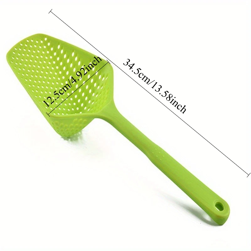 Slotted Spoon, Kitchen Gadget Colander Spatula Leaking Net Strainer Soup Spoon Line Leak Thick Large Spoon Leak Ice Shovel