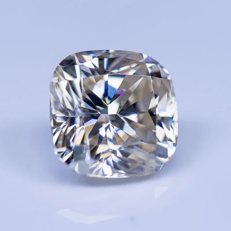 Pedra Almofada Corte Moissanite, Cor Primária Chá, Laboratório Amarelo Crescido Diamante, encantos DIY, Jewel Making, GRA Certificado