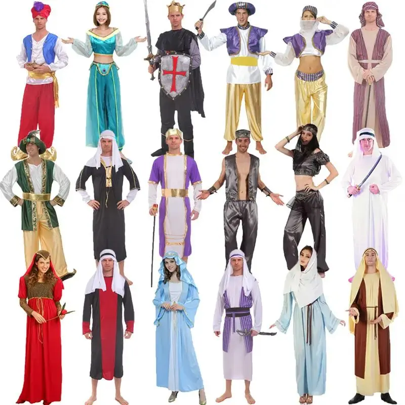 زي الهالوين للبالغين، أمير دبي، الأمير الشرق الأوسط، الأمير القطري، زي المسرح العرقي، ملابس نسائية تقليدية