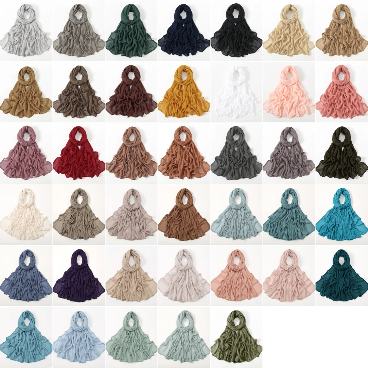 Cotton Rayon Modal Hijabs Scarf Headscarf Wraps Big Size Plain Long Shawls Muslim Women Hijab Islamic Turban Headbands 185*85cm