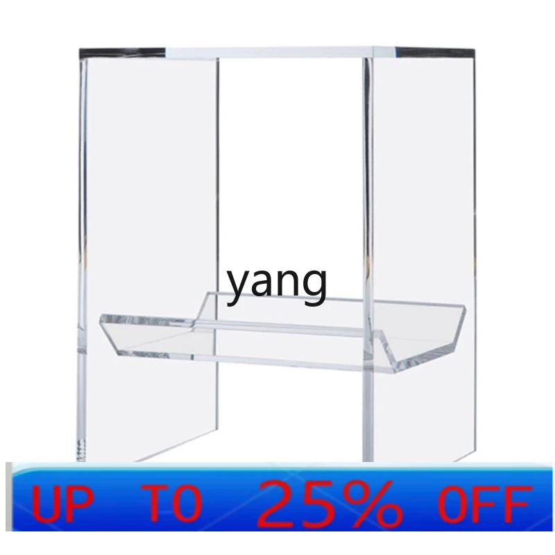 LTT acrylic transparent living room corner bathroom waterproof storage table rack corner decoration dining room square table