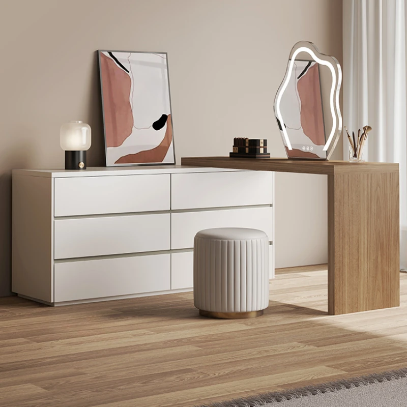 Luxury Storage Dressers Cosmetic Vanity Nordic Cabinet Dressing Table Organizer Tocador Mueble Maquillaje Home Furnitures