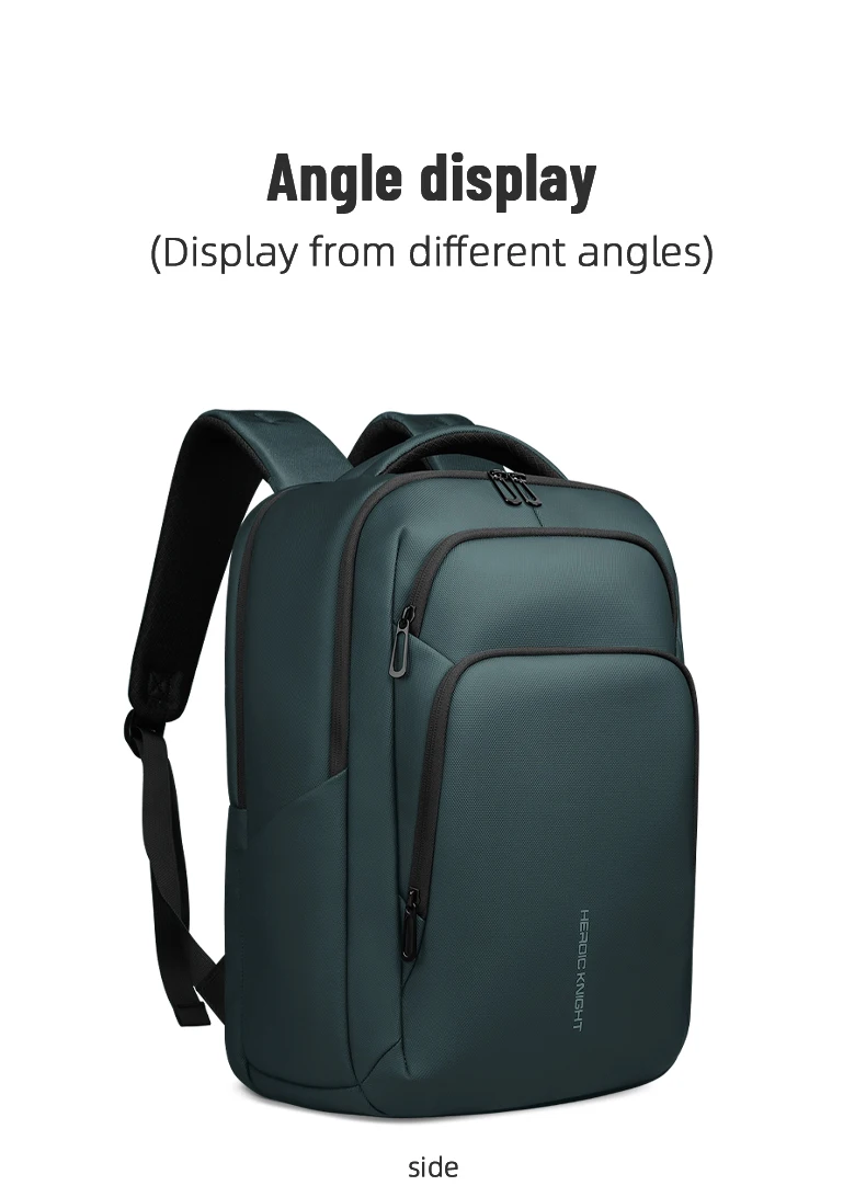 Heroic Knight Business-Laptop-Rucksack für die Arbeit, wasserdichtes Oxford-Gewebe, große Kapazität mit USB-Ladefunktion, tragbarer Herrenrucksack – Detail 5