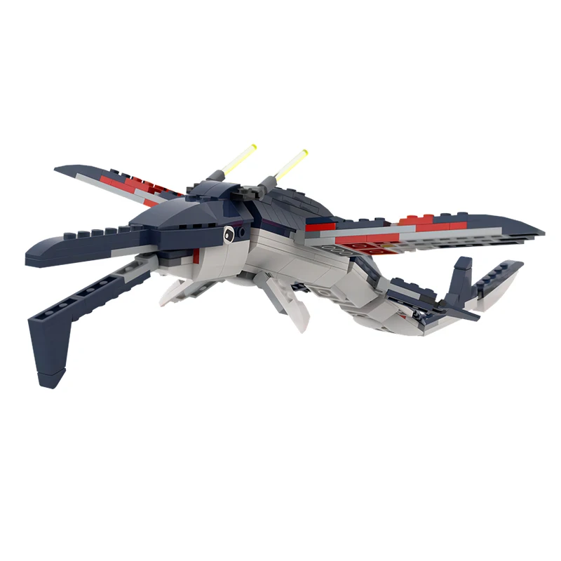 MOC Unterwasser-Subnauticus-Monster Meeresorganismus Bausteine Megalodon Hai Meeresschildkröte Tiermodell Kinderspielzeug Geburtstagsgeschenk – Detail 6