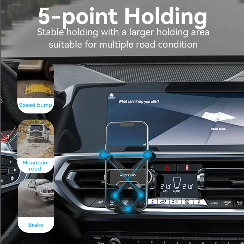 Vention Car Phone Holder Stand for Samsung Xiaomi iPhone 12 13 for Mobile Phone Air Vent Phone Stand for Telephone Car Holder