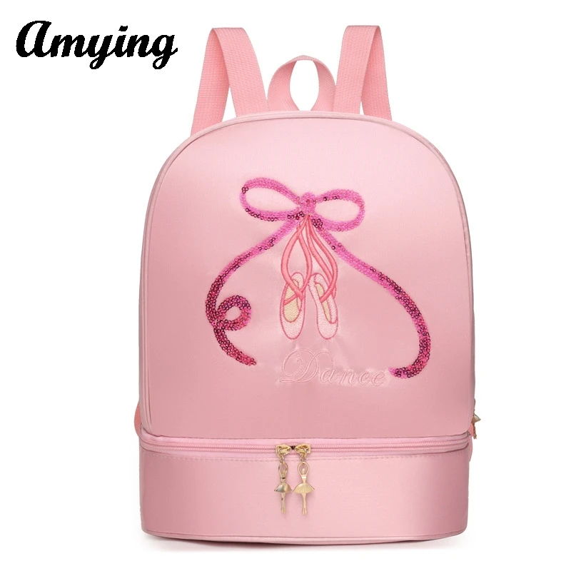 2024 Kids Back Pack Kids Dance Backpack Children School Bag Girls' Latin Storage Toddler Dance Shoulder Bag Ballet Dance Bags