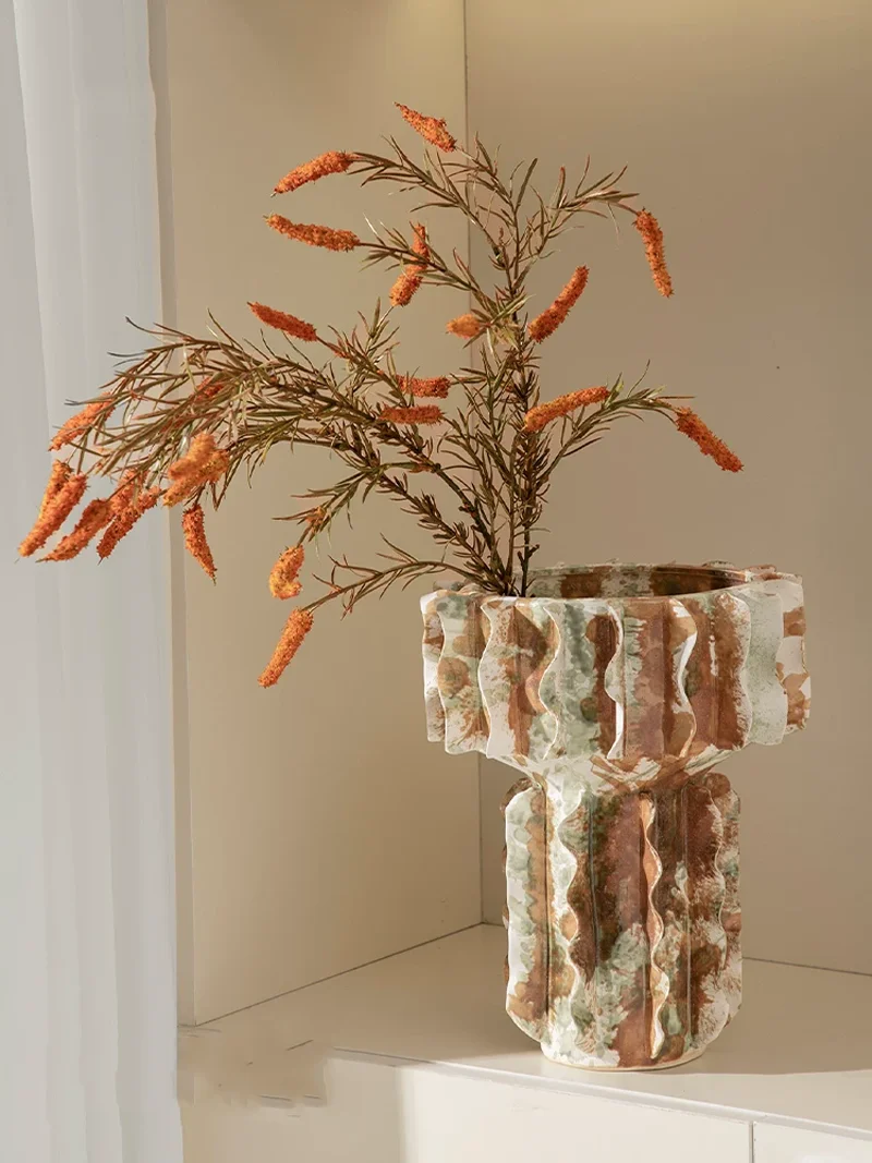 xx-Creative Painted Ceramic Vase Flower Arrangements Home Livingroom Table Floral Ware Furnishing Crafts Hotel Decoration