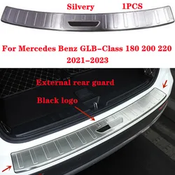 Car Stainless Rear Bumper Protector Trunk Door Plate Cover Trim For Mercedes Benz GLB-Class 180 200 220 2021-2023