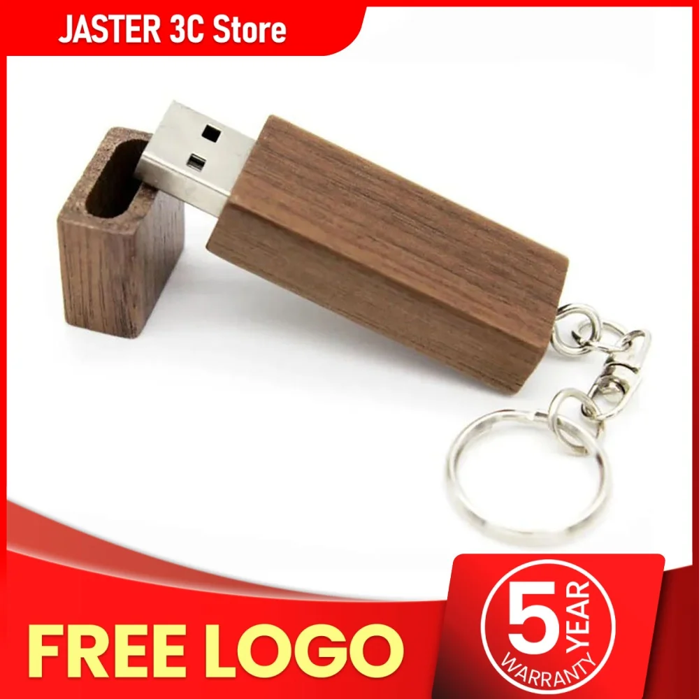 

USB-флеш-накопитель JASTER деревянный с металлическим корпусом, 4-128 ГБ