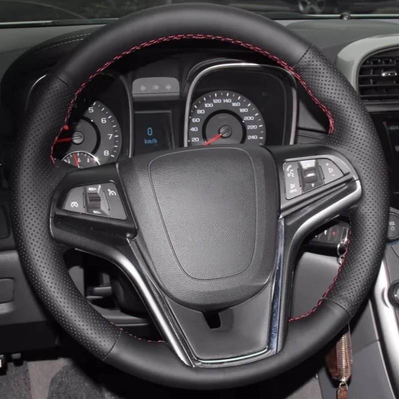 

Автомобильный чехол на руль для Chevrolet Malibu XL Explorer Cruze Trailblazer, сшитый вручную кожа из микрофибры, аксессуары для интерьера