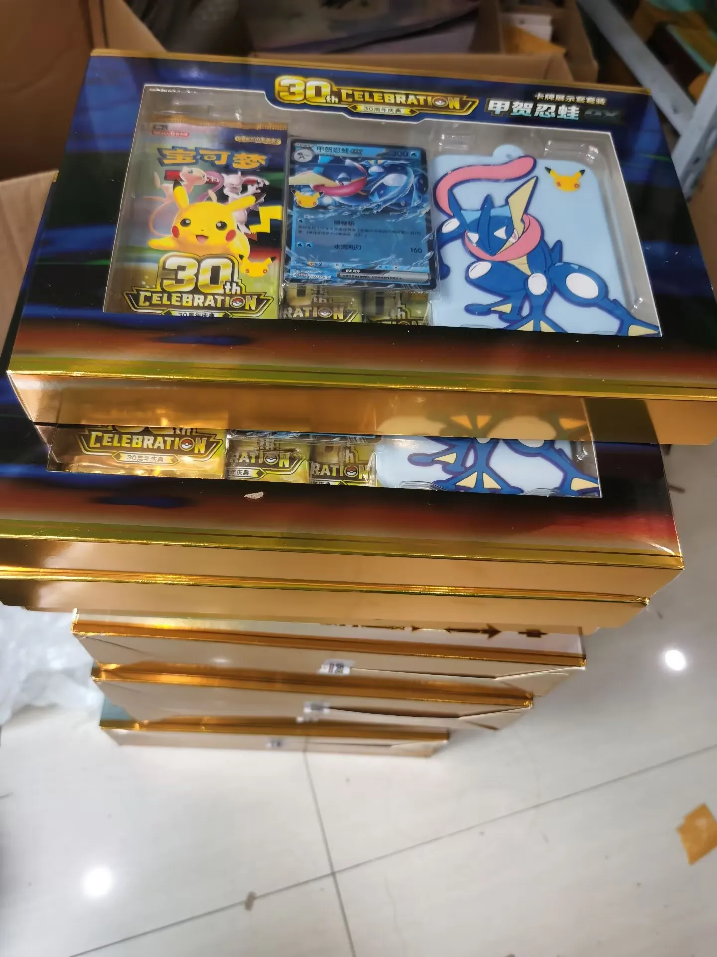 In Stock Pokemon Simplified Chinese 30th Anniversary Big Family Surrounding Toys Surprise Card and Figurine Collection Gift