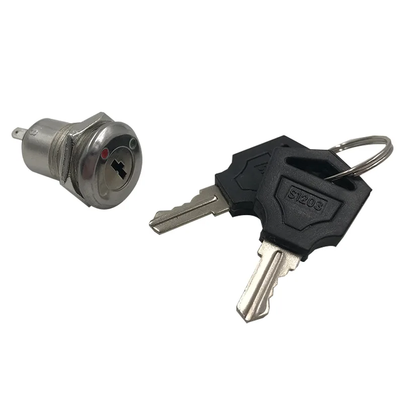 KERE 5/10/100 Sets S1203/1204/135 Electronic Lock Key Power Switch ON/OFF Connector with Zinc Kirsite Shell