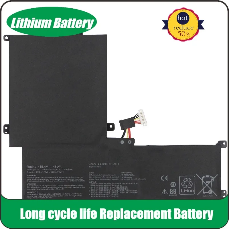 

New C41N1619 Laptop Battery 15.4V 3030mAh For ASUS Pro B9440 B9440FA B9440UA B9440UA-XS74 B9440UA7200 B9440UA-XS51 B9440UA7500