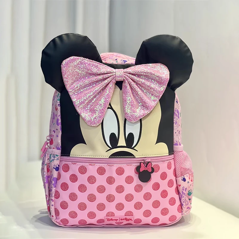 Genuine Australian Smiggle Schoolbag Disney Minnie Backpack Student Stationery Pencil Case Lunch Bag Fruit Box Keychain