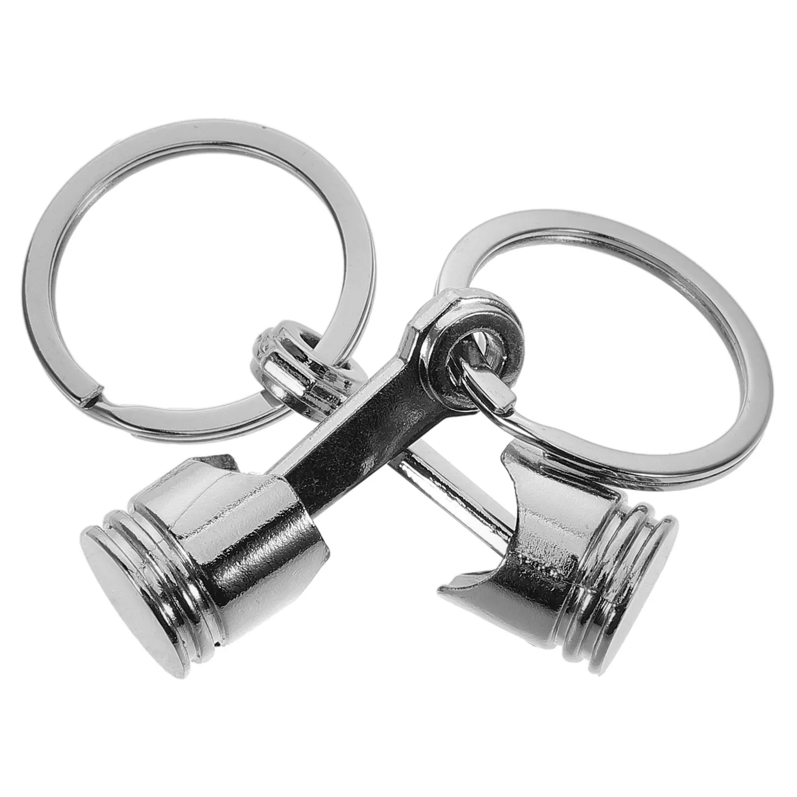 2Pcs Metal Turbo Keychain Engine Key Ring for Car Lovers Spinning Turbo Style Heavy Duty Keychain for Car Keys