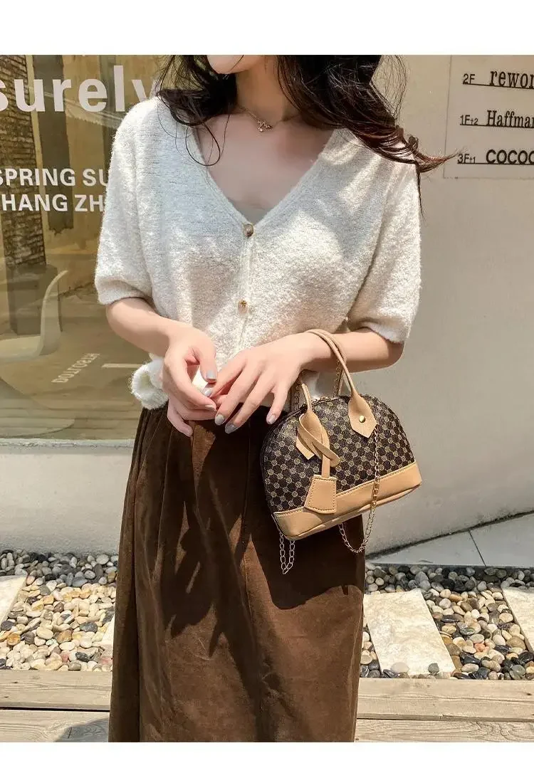 وضع اليد كروسبودياس للسيدات Eenvoudige crossbodyas met simples schouder Draagbare tas met grote capacity #5