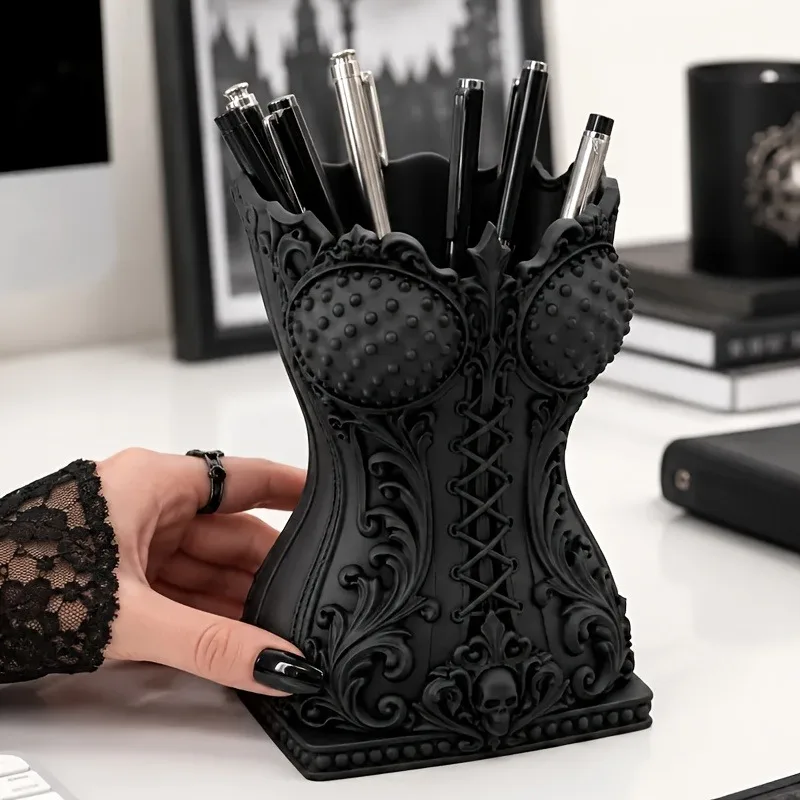 Gothic waist cosmetic organizing brush holder pen holder,home/office decor, back-to-school season, Halloween, Christmas gifts
