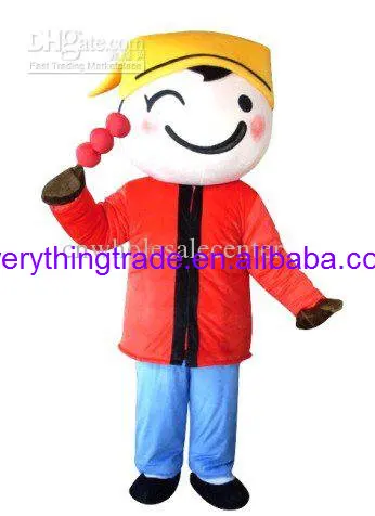 New Adult Character Eat ice-sugar gourd litte boy Halloween Christmas Dress Full Body Props Outfit Mascot Costume