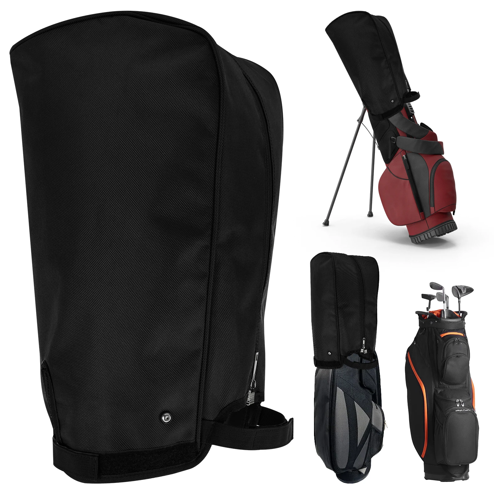 

Portable Golf Bag Rain Cover Dustproof Golf Bag Protector Hood Waterproof 1680D Oxford Cloth For Golf Bag And Carry Cart Stand B