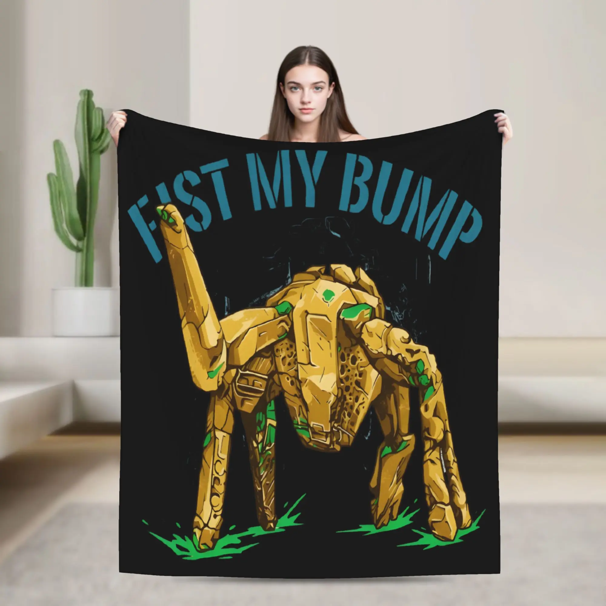 Project Hail Mary Fist My Bump Knitted Blanket Flannel  Lightweight Thin Throw Blankets for Bedroom Sofa Bed Rug