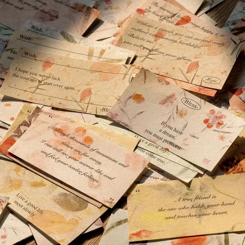 100Pcs English Poetry Sticker Set. Famous Quote Material for Journal Background, Collage & Scrapbooking.