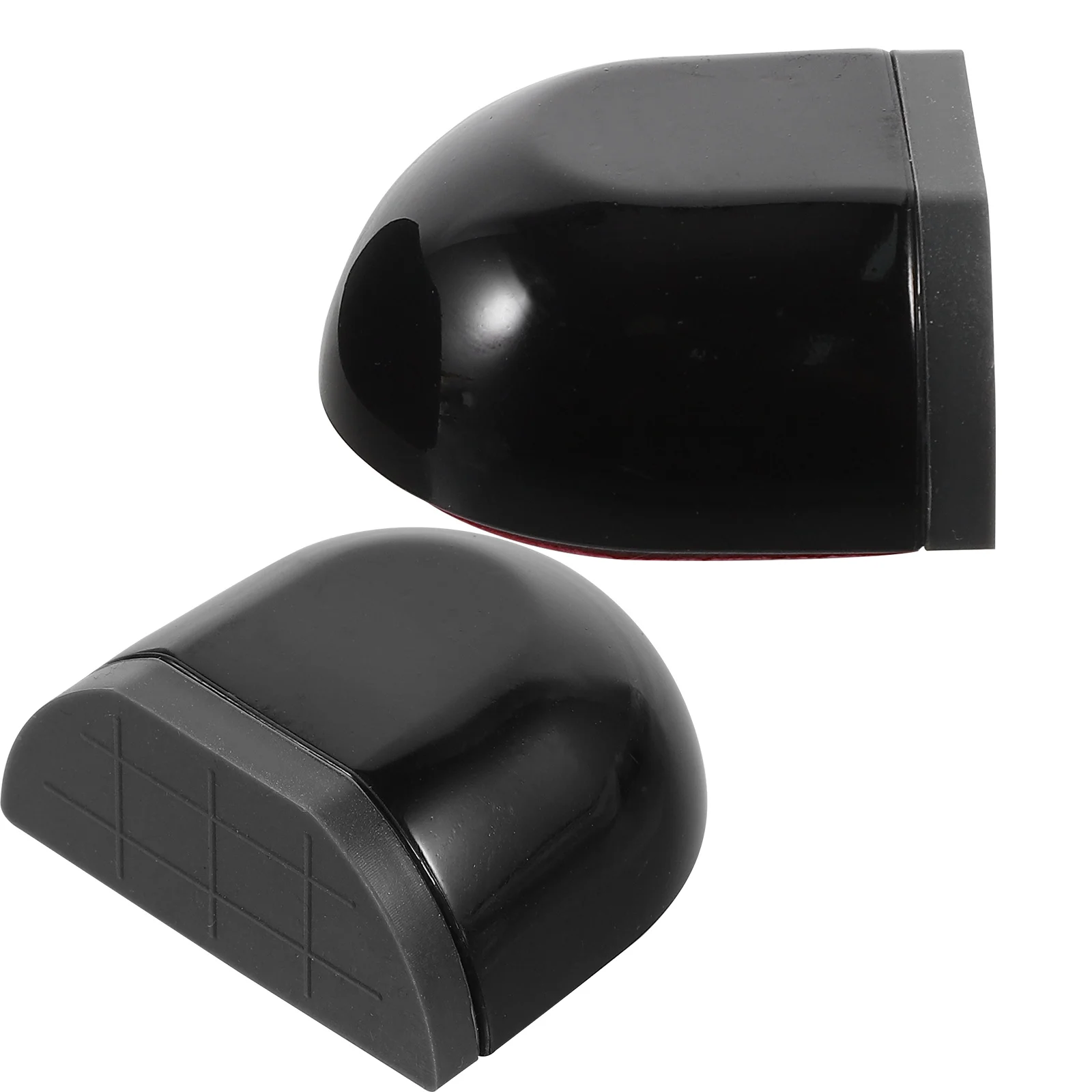 2 قطعة سدادة الباب إسفين حامل الباب البلاستيكي الثقيل المدمج لأمن المنزل تصميم مائل مضاد للتصادم