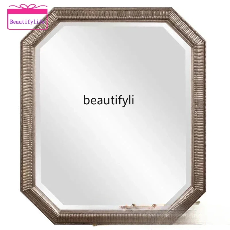 YL  wall-mounted bathroom mirror, American-style living room background wall decoration  dining side enigma mirror customizatio