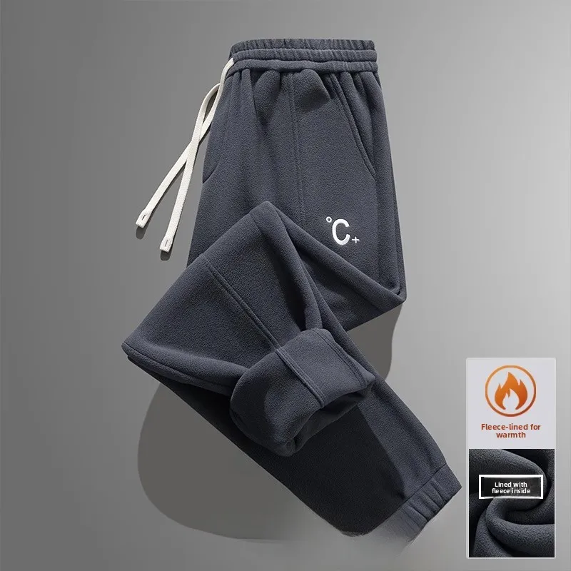 Women's Thickened Fleece Lined Casual Pants for Working Wear Resistant Dirty Proof Autumn Winter Warmth Keeping Sweatpants