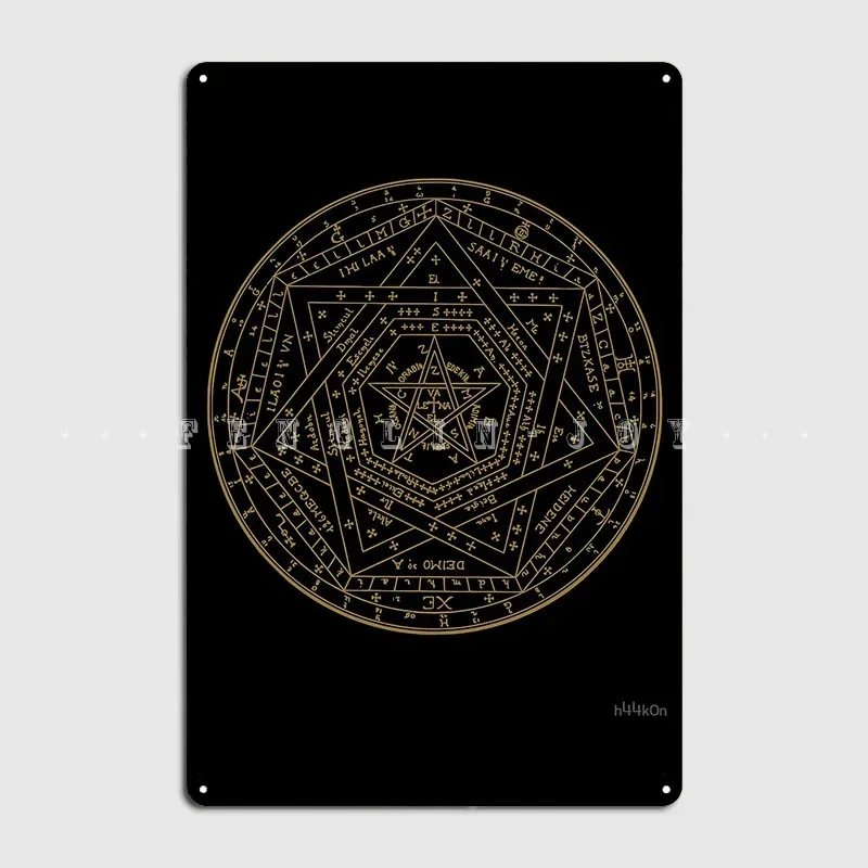 Sigillum Dei Aemeth Sigil Of Ameth Enochian John Dee Symbol Metal Sign Cave Pub Custom Garage Decoration Tin Sign Posters