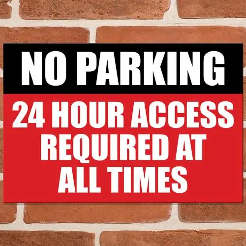 24 HOUR ACCESS Parking Metal Signs Private Car Park Keep Clear Garage Wall Sign --Tin Sign