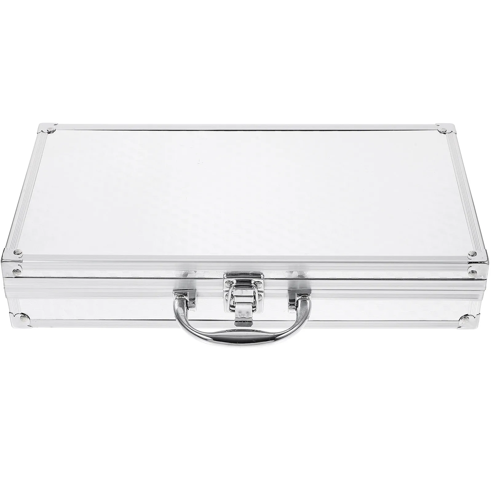 

Aluminum Alloy Tool Box Portable Hard Shell Case for Small Instruments Outdoor Travel Lightweight Metal Briefcase Security Clasp