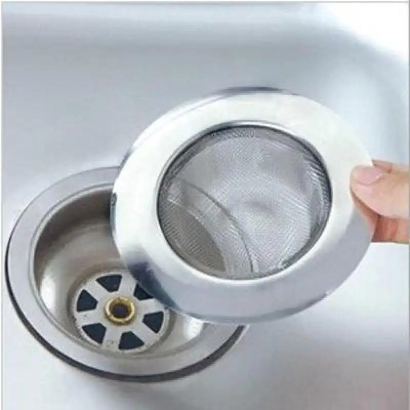 HOUZHOU-Kitchen Sink Filter, Stainless Steel Mesh Strainer, Drain Hole Filter Trap