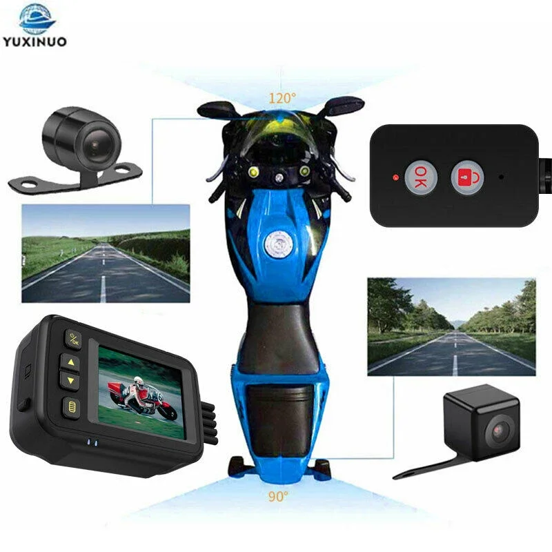 

MT30A Motorcycle Camera DVR Waterproof Motor Dash Cam Special Dual-track Front Rear Loop Recorder G-sensor Motorbike black box