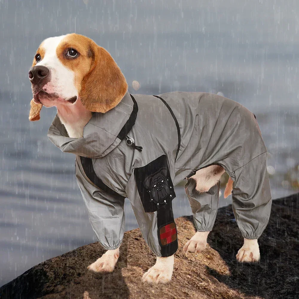 

Ultra-Durable Reflective Canine Coat - Weatherproof & UV-Shielded Jacket for Medium-Large Dogs