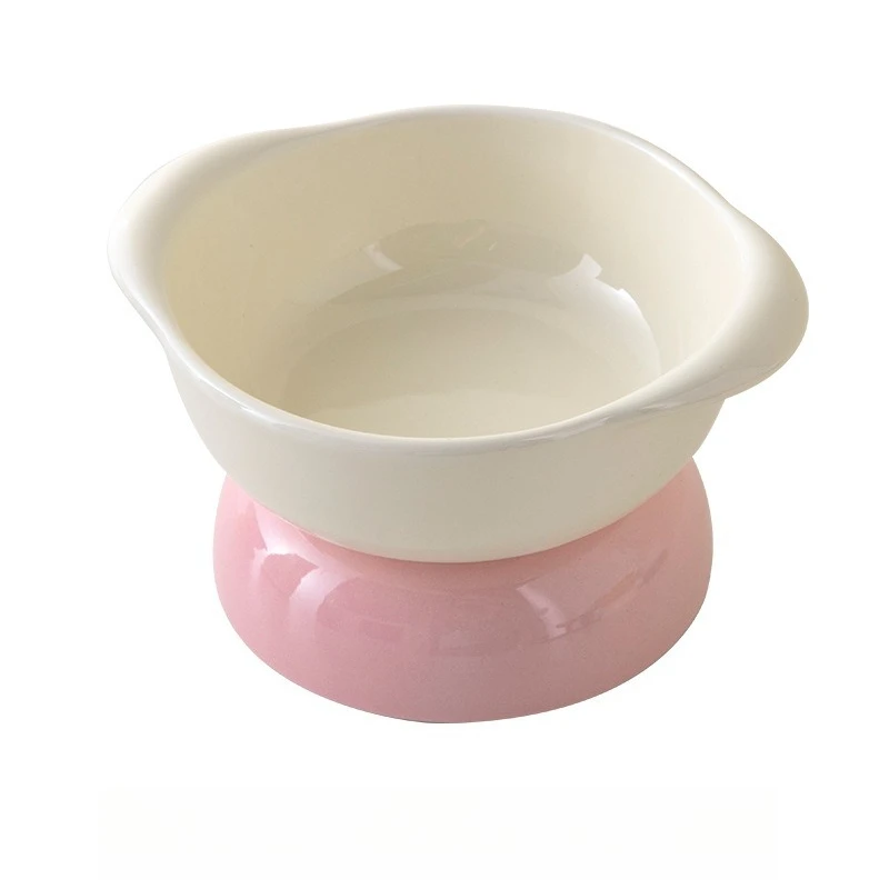 

Ceramic cat bowl, tall bowl, anti-knock large diameter drinking bowl