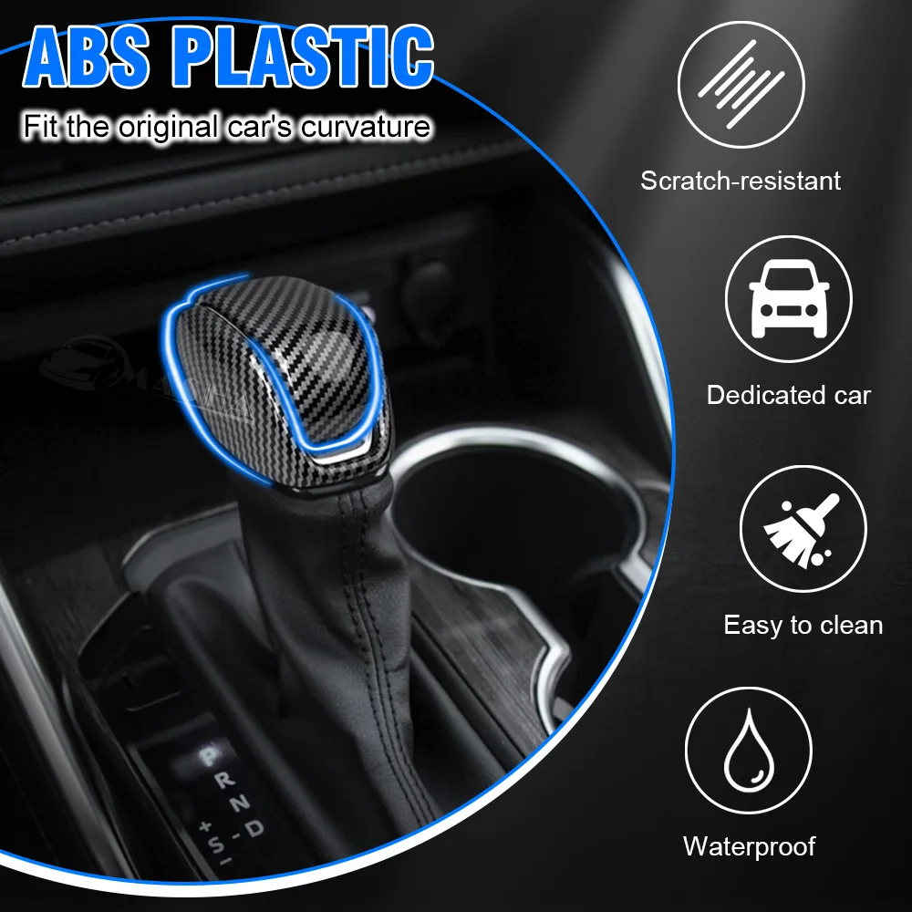 For Toyota RAV4 2019 2020 2021 2022 2023 2024 RAV 4 XA50 Hybrid Accessories Car Gear Shift Knob Gear Head Cover Trim