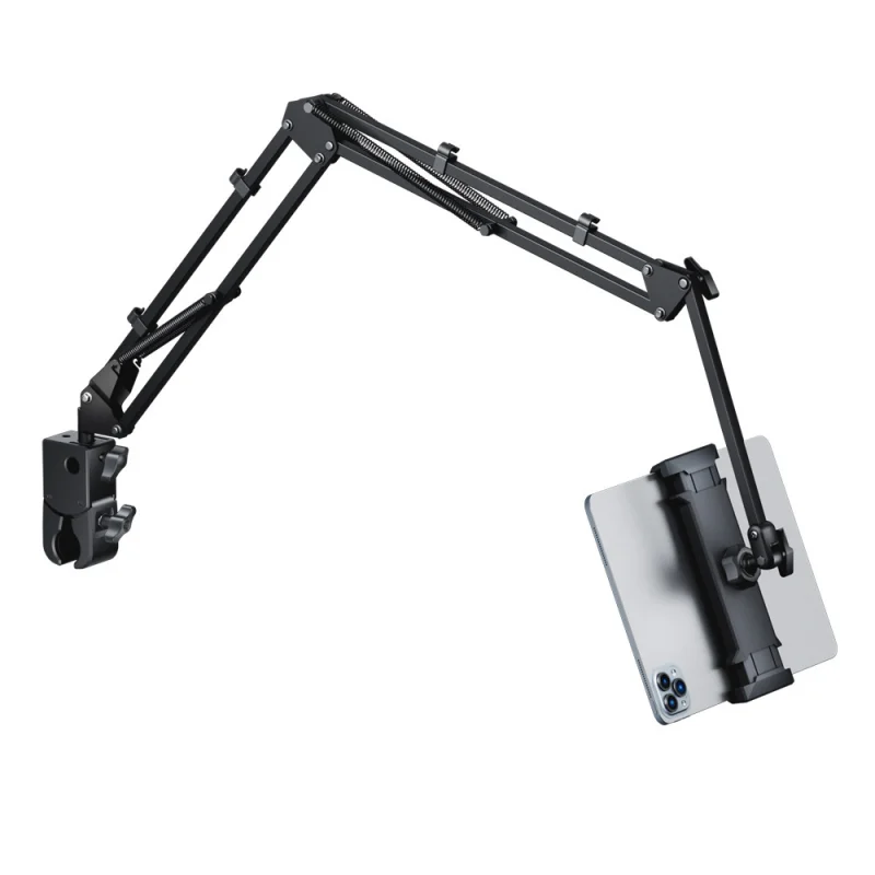 Soporte de tableta para cama, brazo largo ajustable para teléfono móvil, giratorio, 4-12,9 pulgadas, Ipad, Samsung, Huawei, Xiaomi