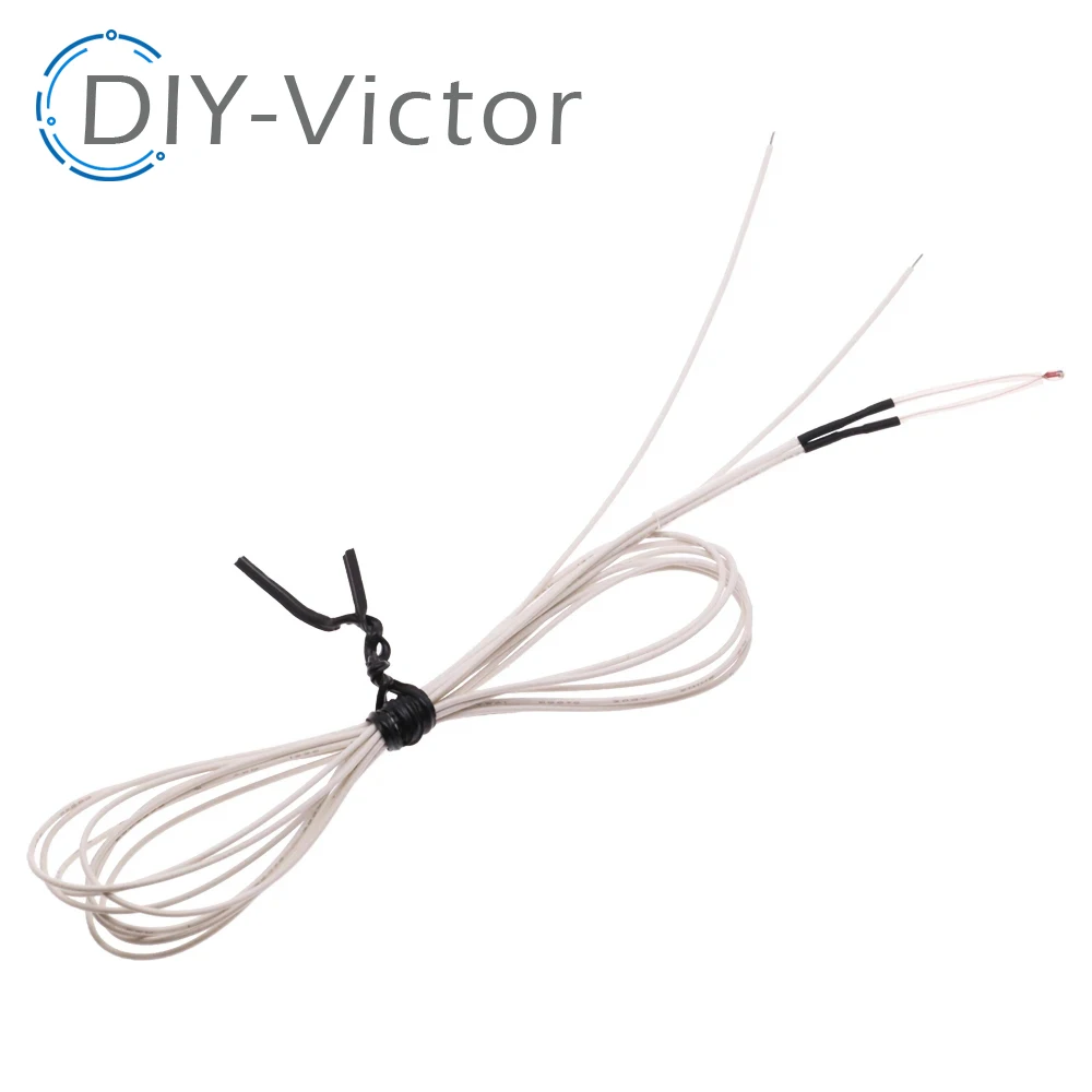 3D-printer Onderdelen Thermistor Ntc Temperatuursensor 3950 1% Line100 & 150Cm 100K Met Xh2.54 Dupont Terminal 2P Connector Terminal