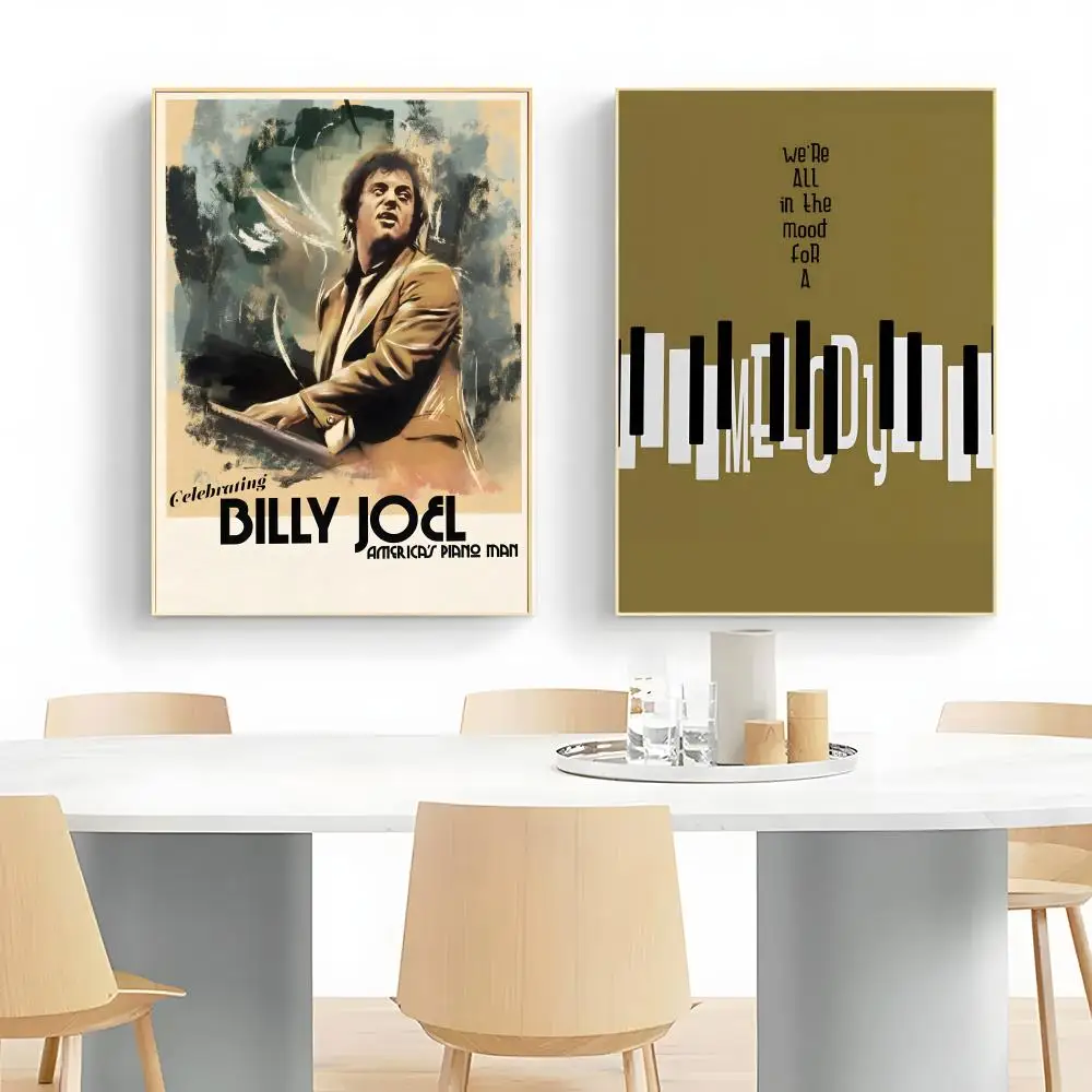 Story - Piano Man Old Singer B-Billy J-Joel Poster Wall Art Print Poster Decorative Mural Home Decor Gift Unframed