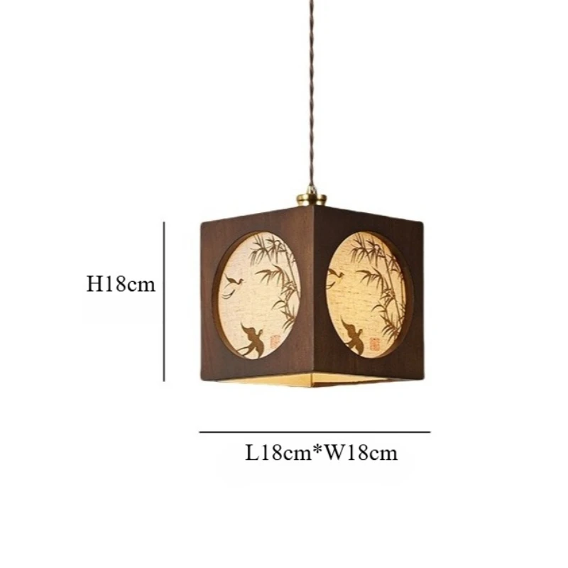 New Chinese Style Chinese Style Pendant Light, Retro Bamboo Charm Decor Lighting Fixtures for Study Rooms Bedrooms Corridors