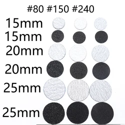 New~Black/White Sanding paper 50/pcs Pedicure Foot Care Tools 15mm 20mm 25mm nail drill bit Disk disc Salon Calluse Replaceable