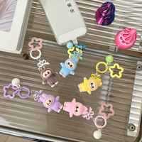 Cute Keychain Mini Cartoon Key Chain Kawaii School Bag Pendant Keyring Couple DIY Key Ring Decoration Accessories Kids Gift