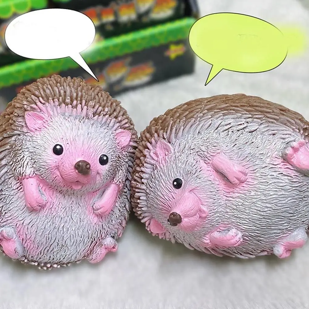 Stress Ball Animals Cartoon Hedgehog Decompression Toys Quick Rebound Fidget Toys Kids Fun Squeeze Toys TPR Birthday Gifts