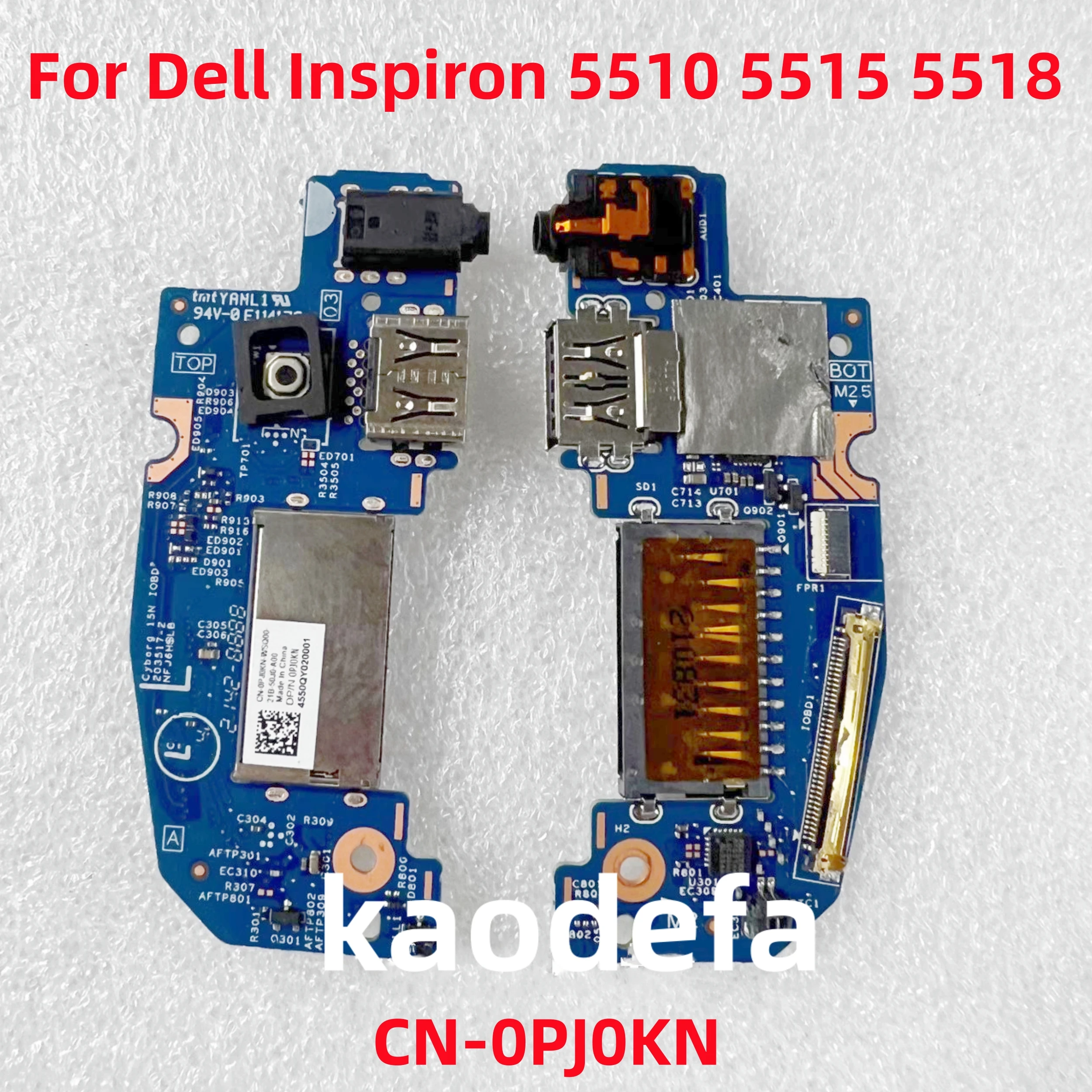 

CN-0PJ0KN For Dell Inspiron 5510 5515 5518 Laptop SD Card USB Reader Power Button Board CN-0PJ0KN 0PJ0KN PJ0KN 100% Test OK