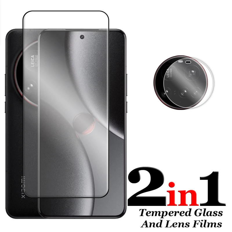 Protezione In Vetro Temperato Per Fotocamera Xiaomi 15 Ultra 5G – 2 Pezzi, Durezza 9H, HD Anti-Graffio, Argento+Nero