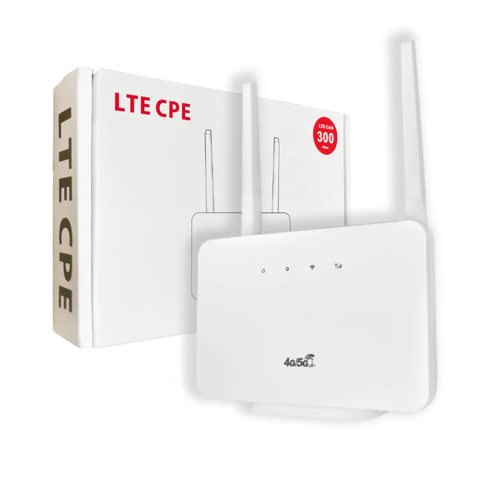 2025 New 4G Wireless Router 300Mbps 4G LTE CPE Router Modem LAN External Antenna with Sim Card Slot for Home Travel Work