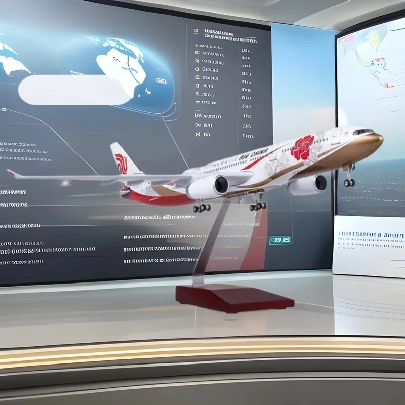 

1:157 Scale Home Decorations A330 Aircraft Air China Airlines Model 47cm With Light And Wheel Diecast Resin Collected Gift By