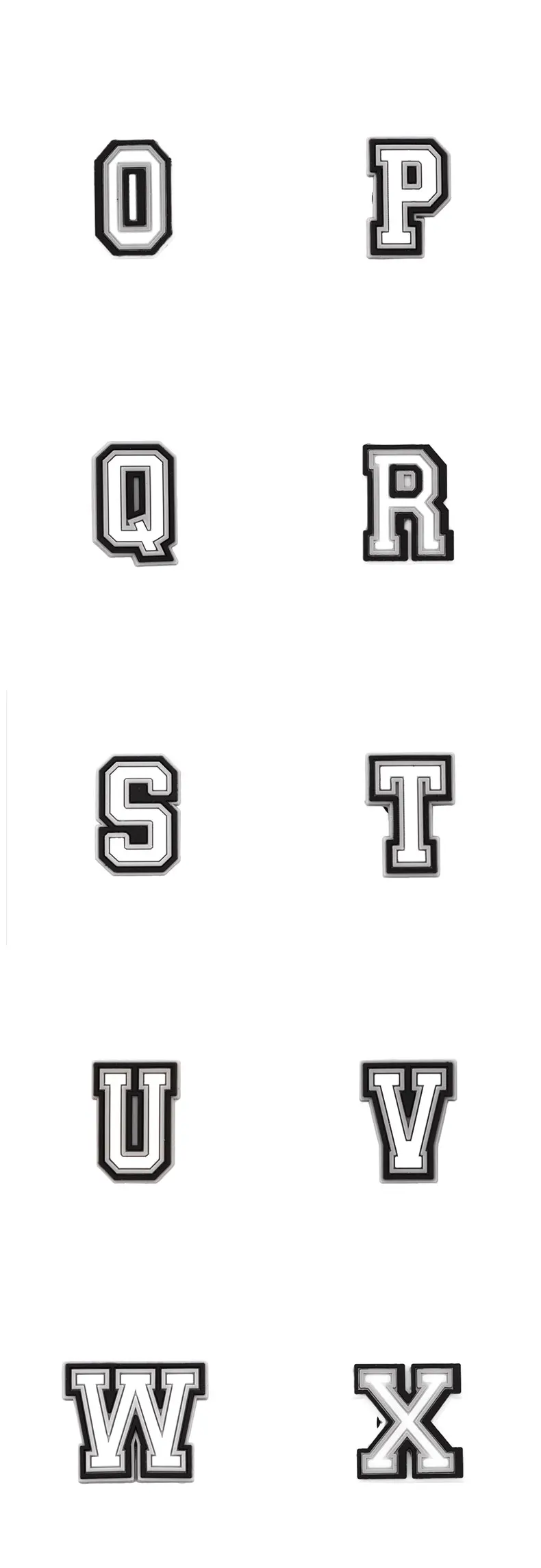 1 Stück Buchstaben-Charms für Clog-Sandalen, Schuhdekoration 0-9 # Zahl Alphabet ABC-Z Charaktere DIY Schuhe Pins für Jungen Mädchen Männer Frauen – Detail 6