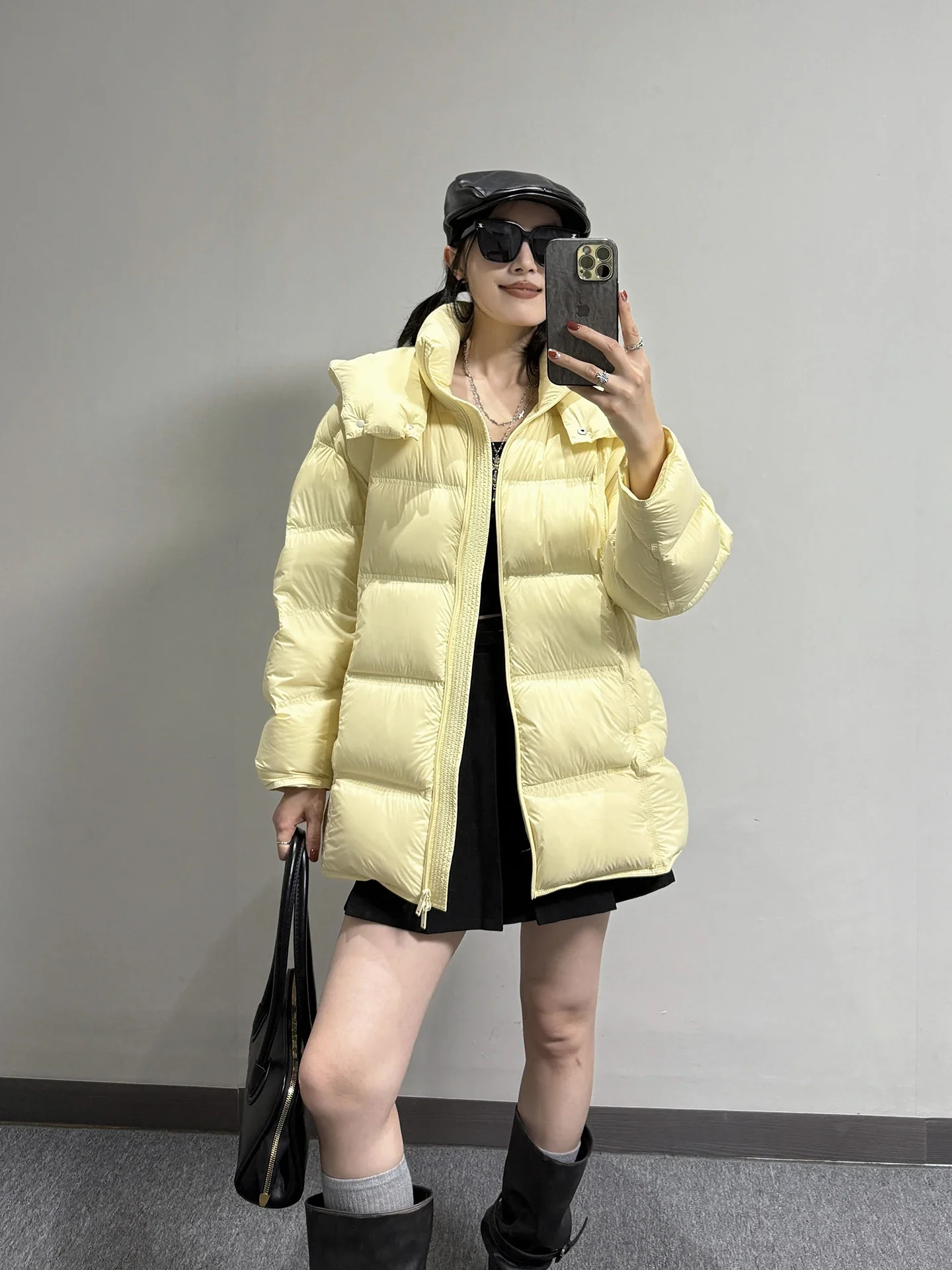 

Fashion Cloud Feel Puffy Down Coat 90 White Duck Down Jacket Winter New Style Llose Hooded Thick Warm Women's Parka